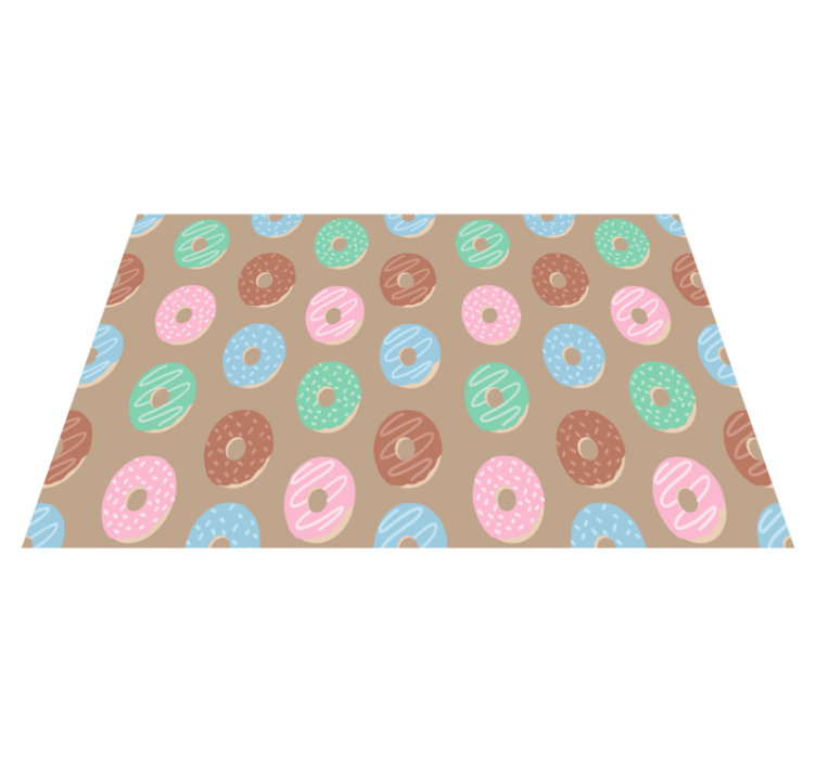 Original placemat vibrant donut design - TenStickers