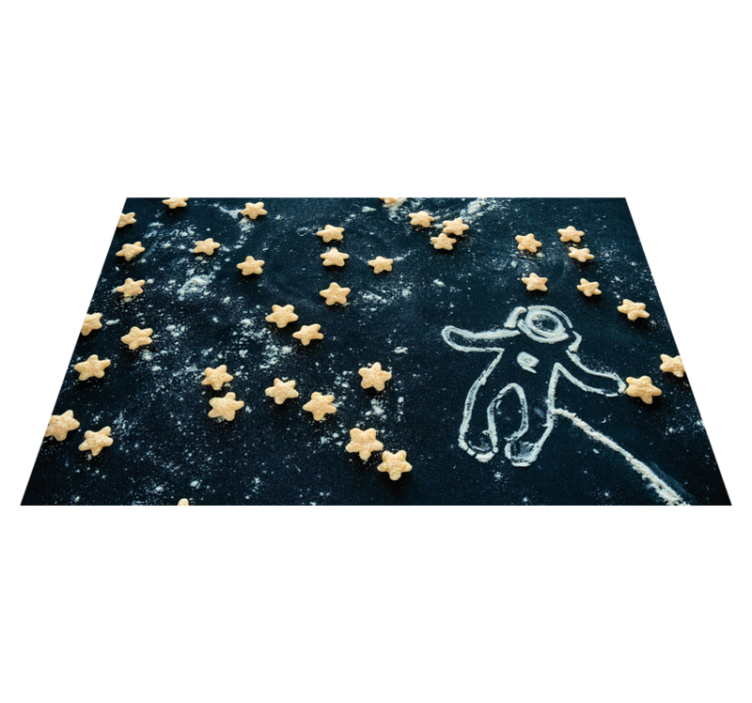 Children placemat astronaut star scene - TenStickers
