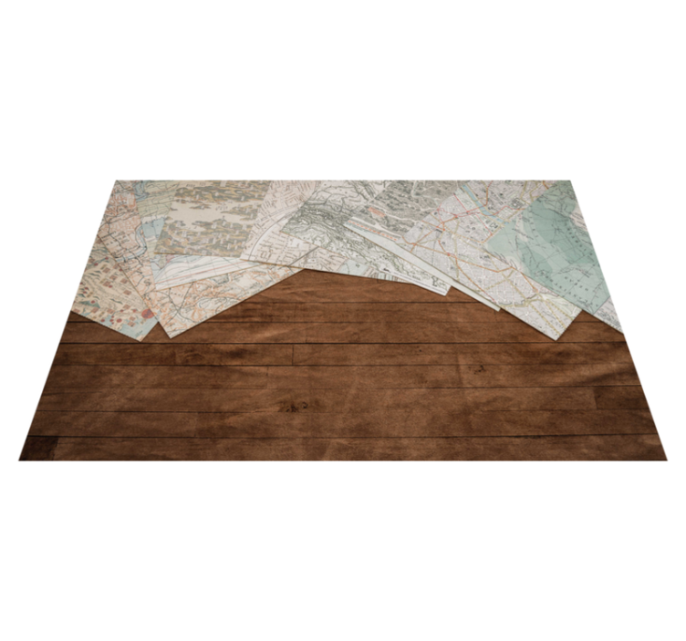 Vintage map layers placemat - TenStickers