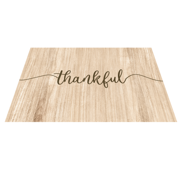 Thankful wooden quote placemats - TenStickers