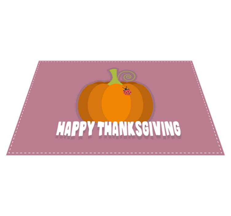 Thanksgiving pumpkin quote placemats - TenStickers