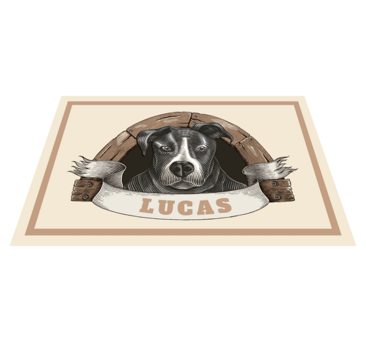 Original placemat dog portrait illustration - TenStickers