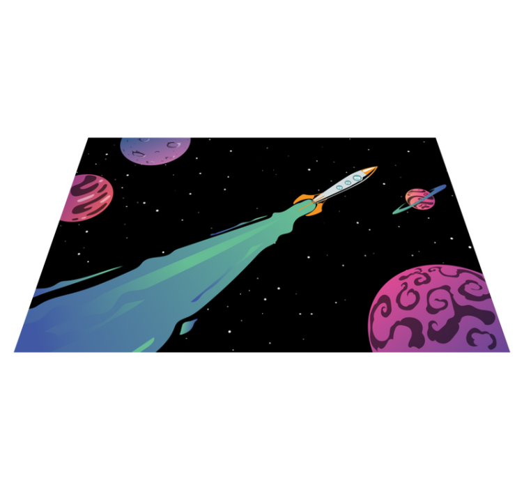 Children placemat rocket launch adventure - TenStickers
