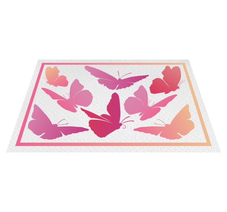 Children placemat with colorful butterfly design - TenStickers