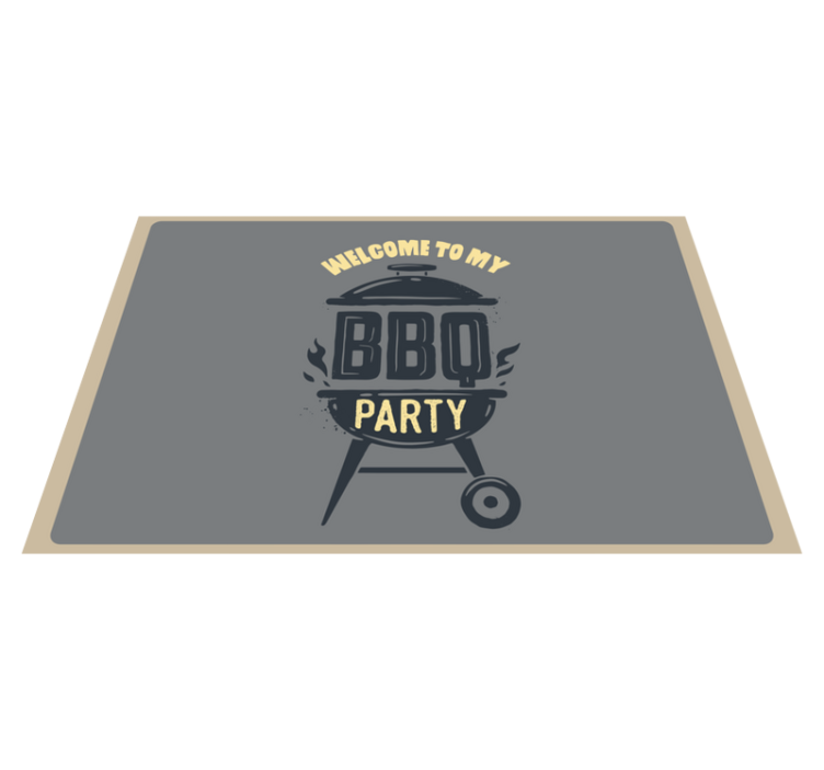 Welcome to barbeque party restaurant placemats - TenStickers