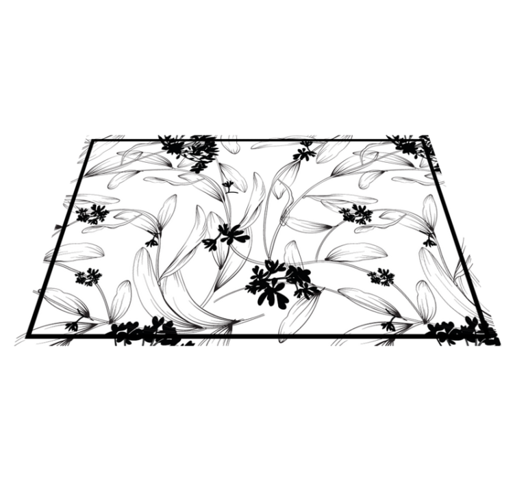 Black leafes pattern  original placemats - TenStickers