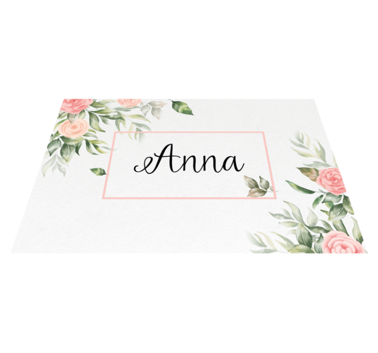 Personalizable placemat floral customizable placemats - TenStickers