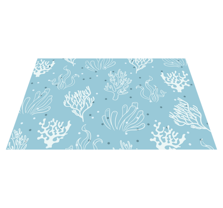 Original placemat coral pattern bowl set - TenStickers