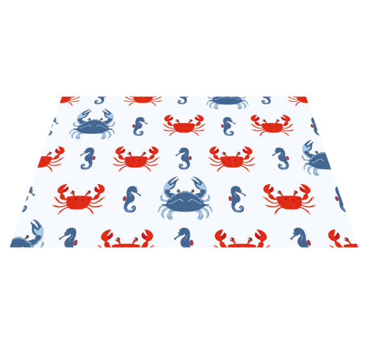 Original placemat crab and seahorse design - TenStickers