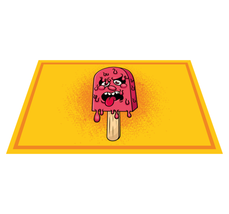 Ice pop drop graffiti cartoon original placemat - TenStickers