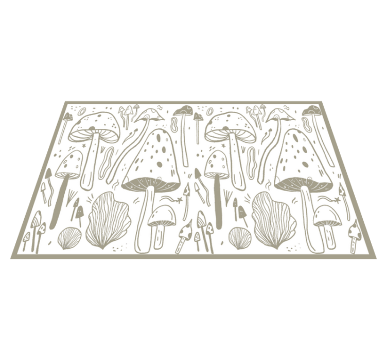 Original placemat mushroom nature elements - TenStickers