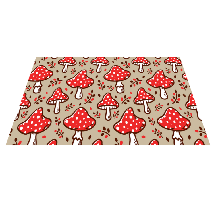 Original placemat red polka dot mushrooms - TenStickers