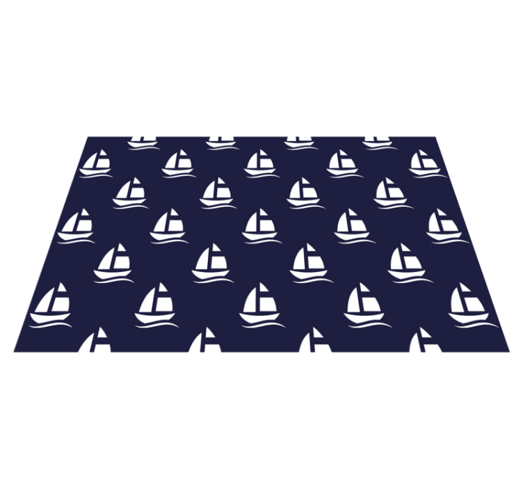 Navy blue nautical pattern original placemats - TenStickers