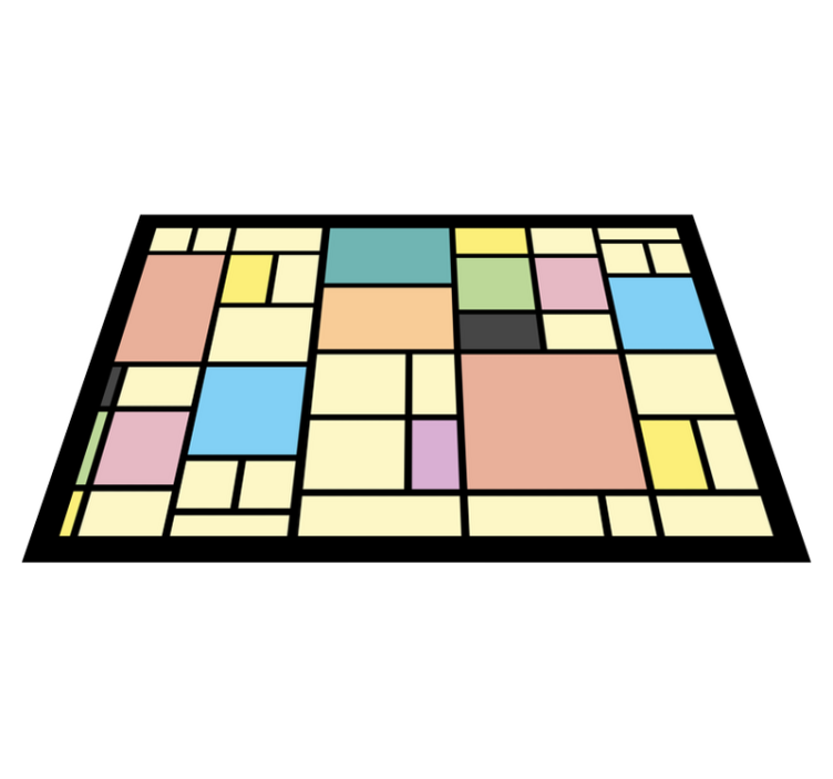 Modern placemat geometric abstract design - TenStickers