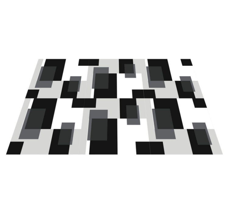 Black and white color blocks original placemats - TenStickers
