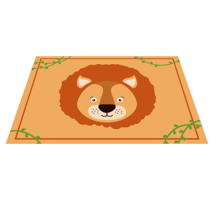 Children placemat cute lion head - TenStickers