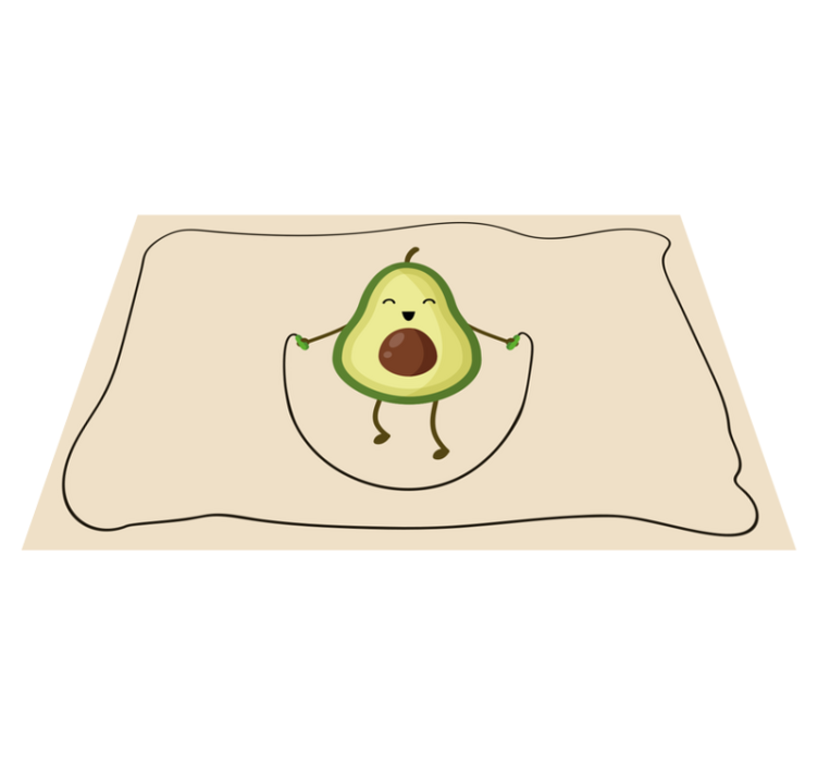 Children placemat happy avocado jumper - TenStickers