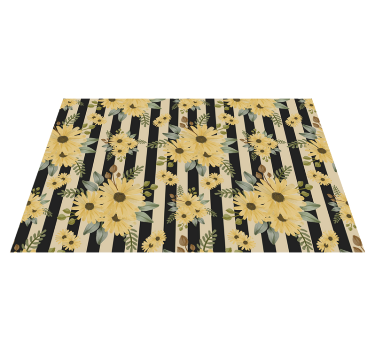 Original placemat floral stripes design - TenStickers