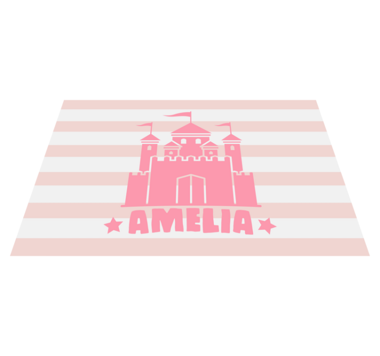Children placemat castle with flags - TenStickers