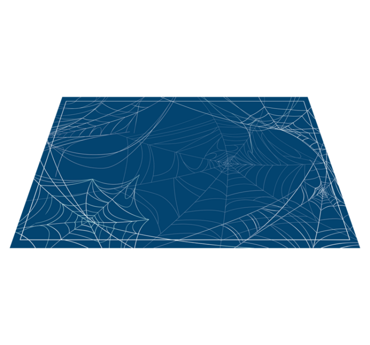 Blue halloween cobweb Halloween placemats - TenStickers