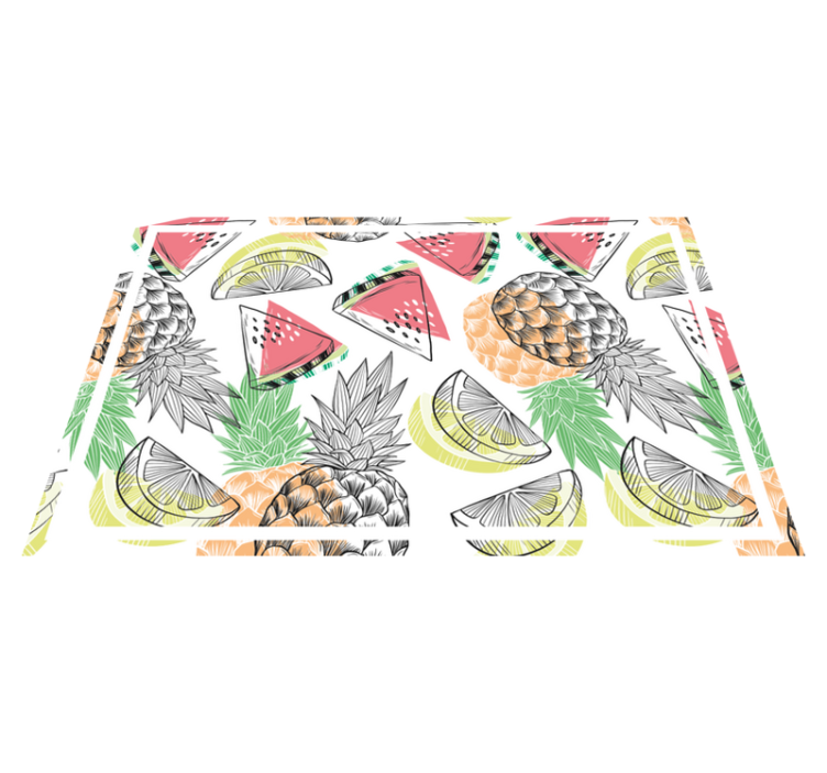 Original placemat tropical fruit design - TenStickers