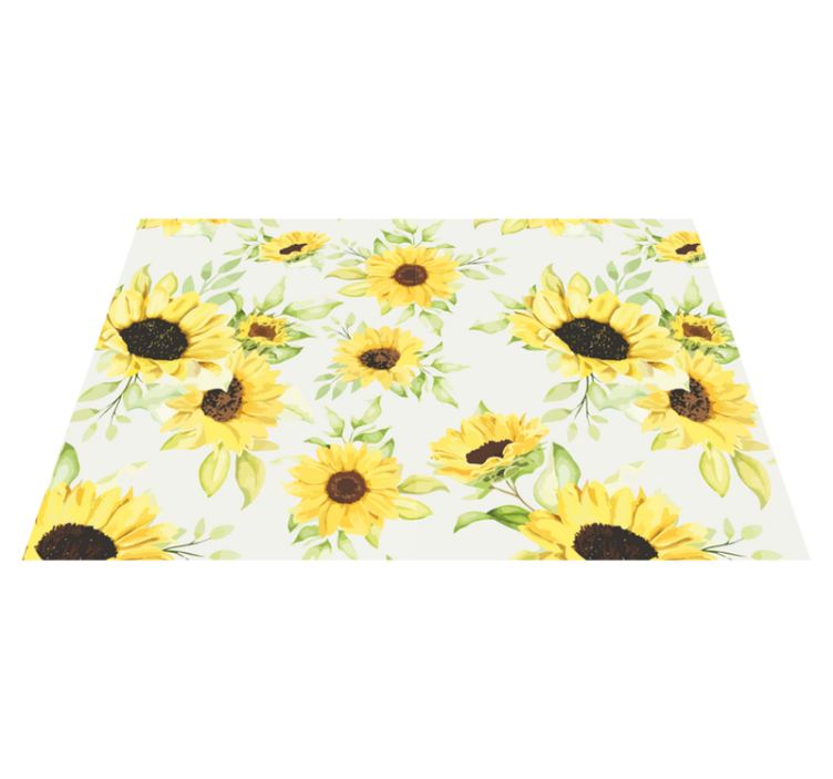 Cute watercolor sunflower original placemats - TenStickers
