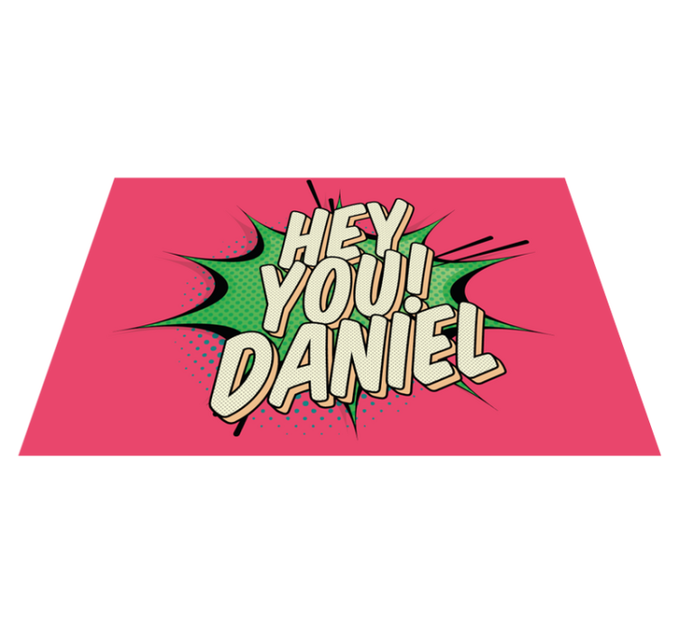Personalizable placemat hey you! customized - TenStickers