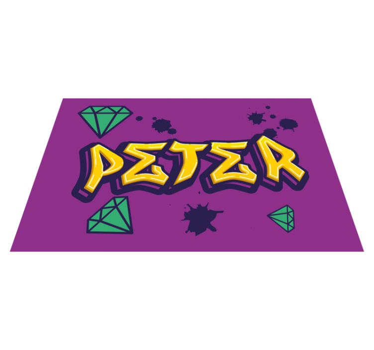 Green diamond graffiti style  placemats - TenStickers