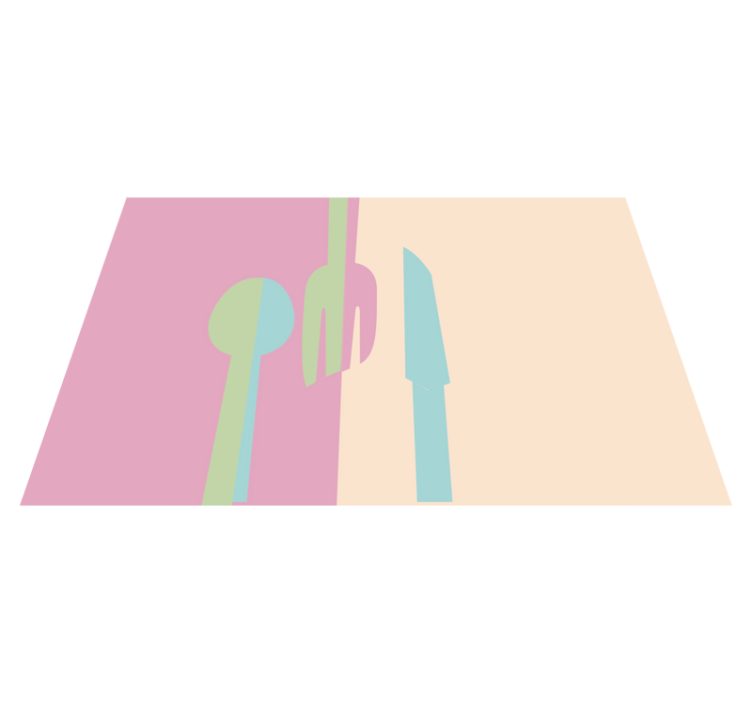 Original placemat with stylish cutlery design - TenStickers