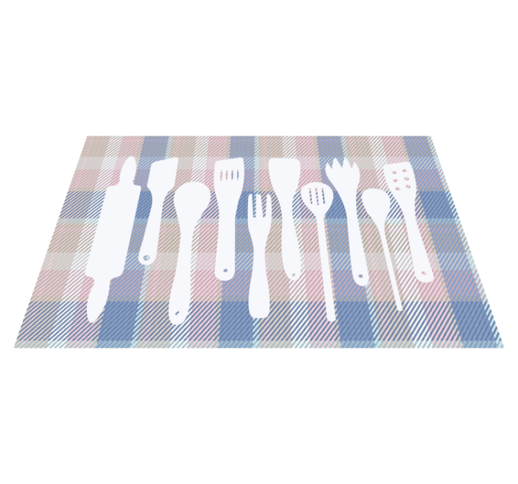 Modern placemat with checked table surface - TenStickers