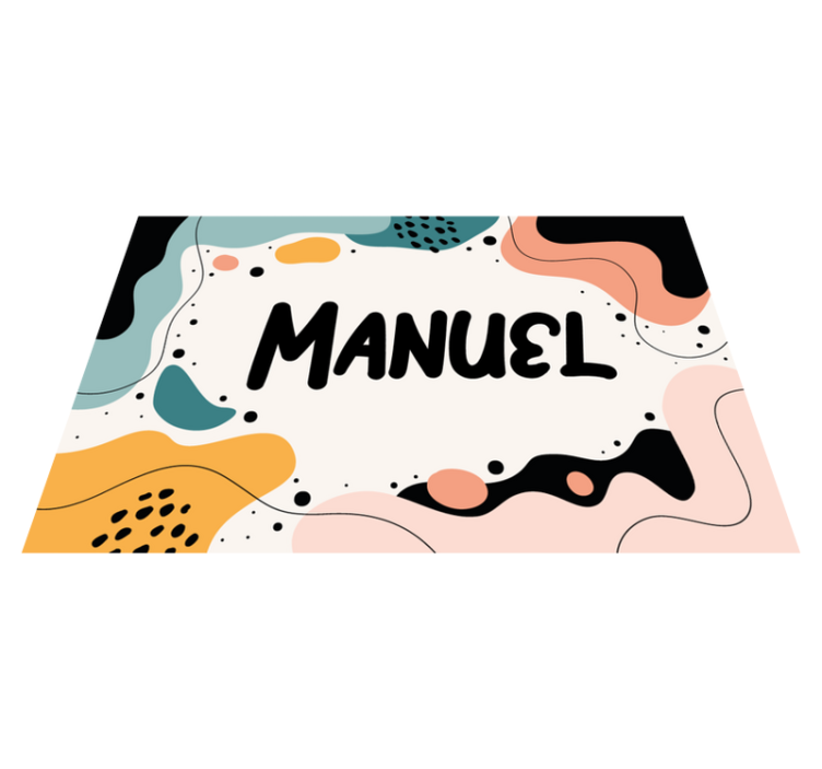 Children placemat vibrant abstract shapes - TenStickers