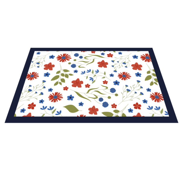 Children placemat floral pattern delight - TenStickers