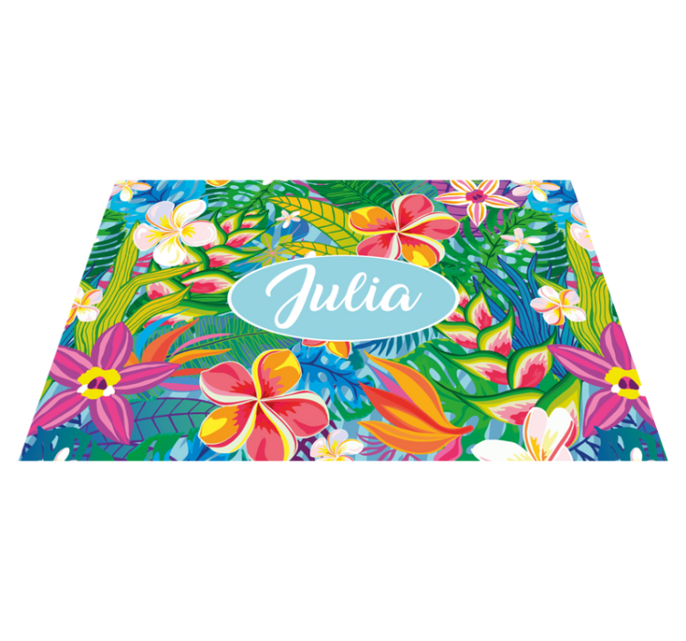 Multicolor flower mix Personalised placemats - TenStickers