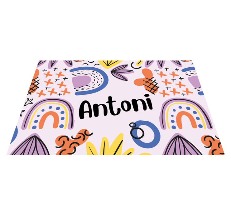 Children placemat colorful rainbow designs - TenStickers