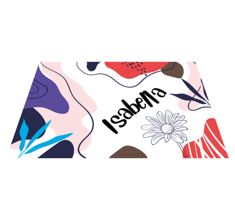 Personalizable placemat colorful abstract floral - TenStickers
