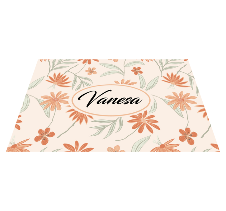 Personalizable placemat custom botanical design - TenStickers