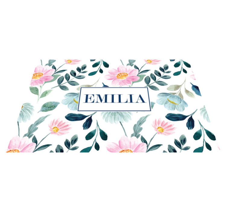 Personalizable placemat personalized floral placemat - TenStickers