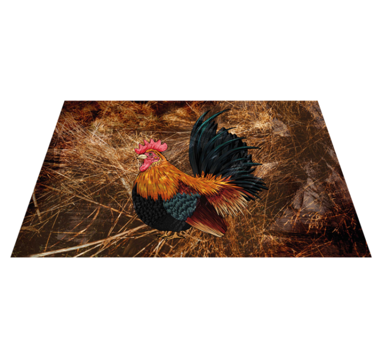 Original placemat with colorful rooster artwork - TenStickers