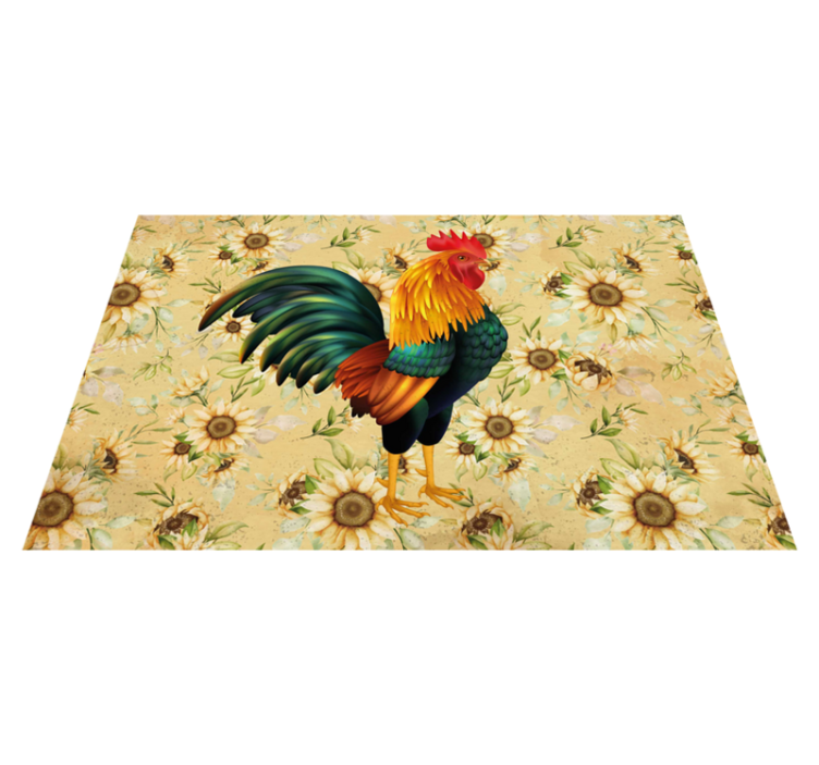 Original placemat colorful rooster centerpiece - TenStickers