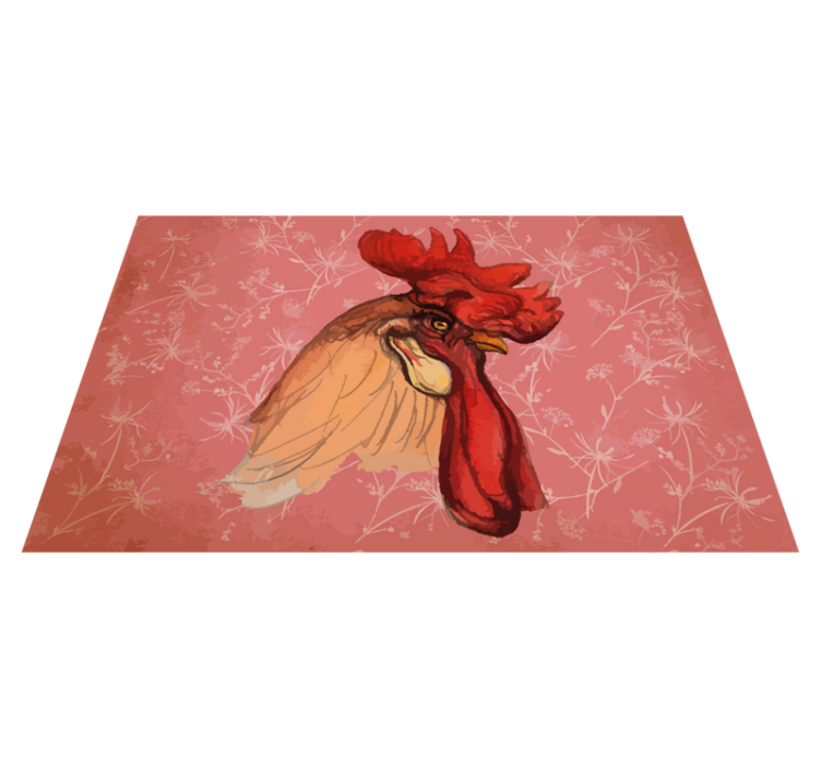 Original placemat rooster head design - TenStickers