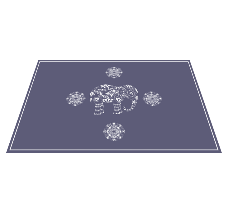 Original placemat elephant pattern design - TenStickers