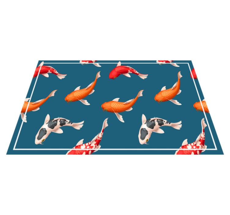 Original placemat colorful koi fish design - TenStickers