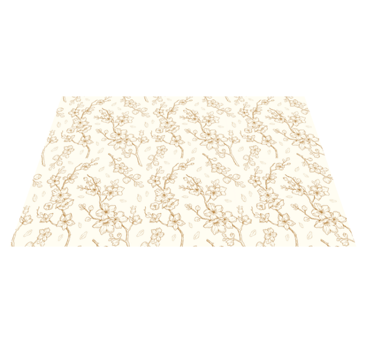 Cream flower sakura blossom elegant placemats - TenStickers