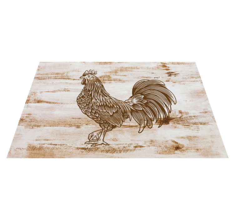 Vintage illustration of rooster placemats - TenStickers