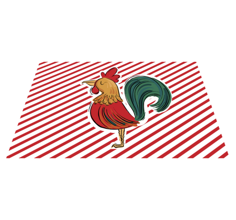 Original placemat rooster with stripes - TenStickers