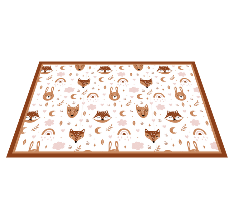 Children placemat with playful animal designs - TenStickers