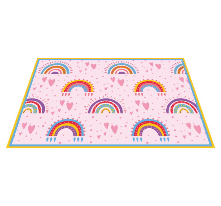 Children placemat with bright rainbow designs - TenStickers
