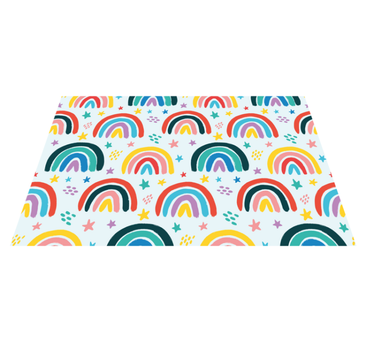 Lively rainbow elements children placemat - TenStickers