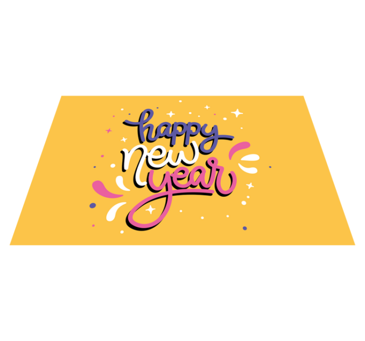 Christmas placemat happy new year design - TenStickers