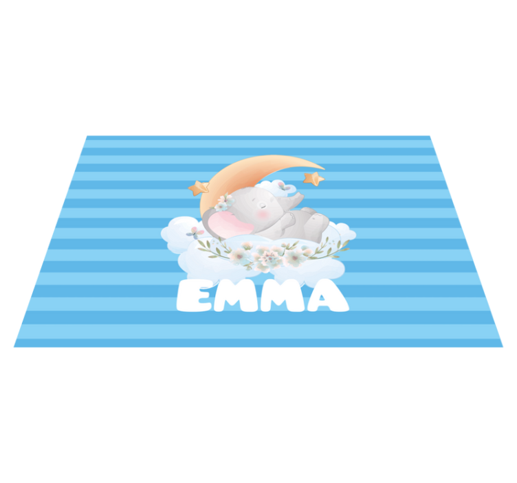 Children placemat with cute elephant design - TenStickers